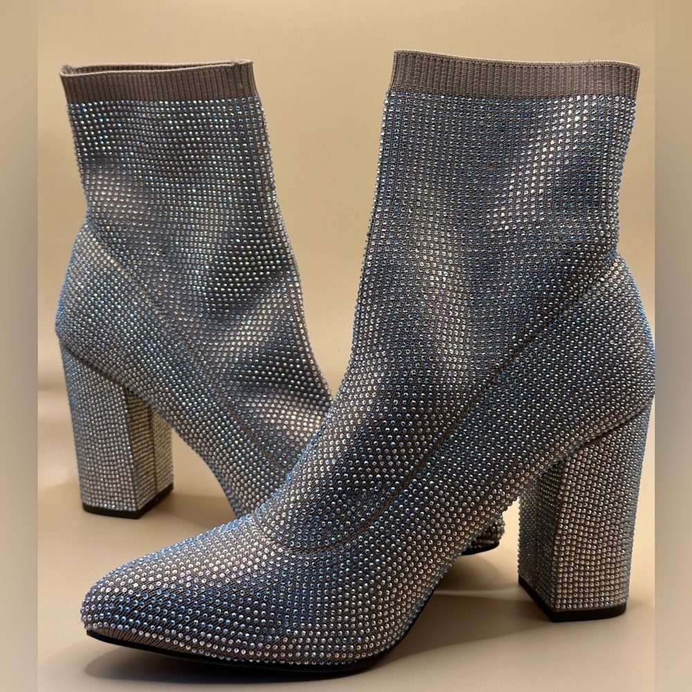Wild Pair bedazzled sock boot. Size 9.